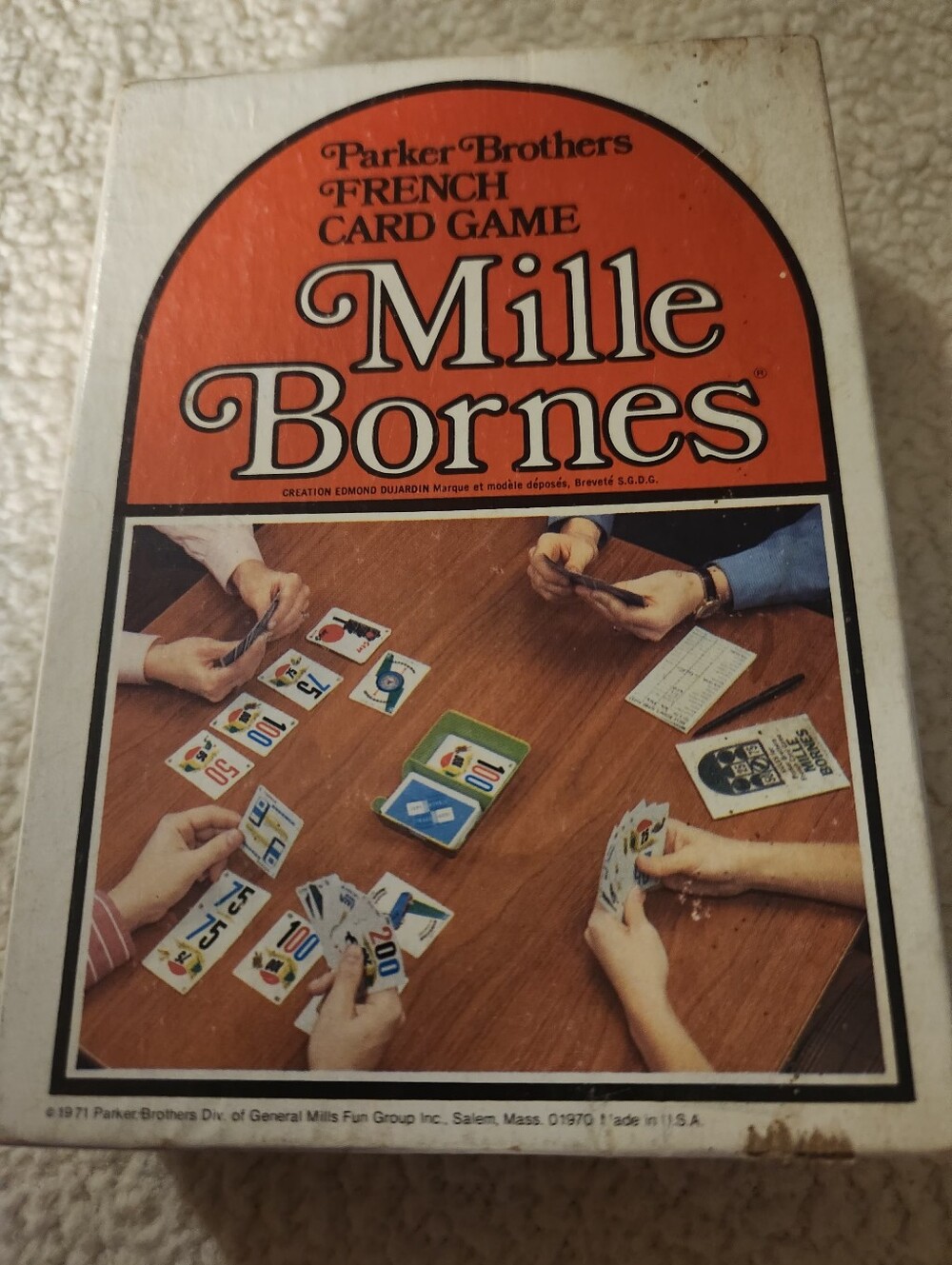 Parker Brothers Mille Bornes Card Game — Orange Box Edition